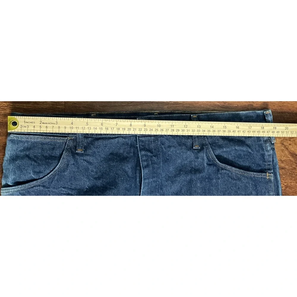 VTG Wrangler 945NAY Dark Wash Original Blue Straight Leg Jeans 40x34 Made In USA